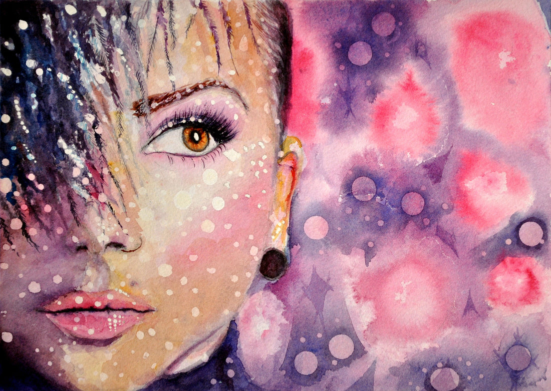 Goddess Lilith, Watercolour Painting Art Print