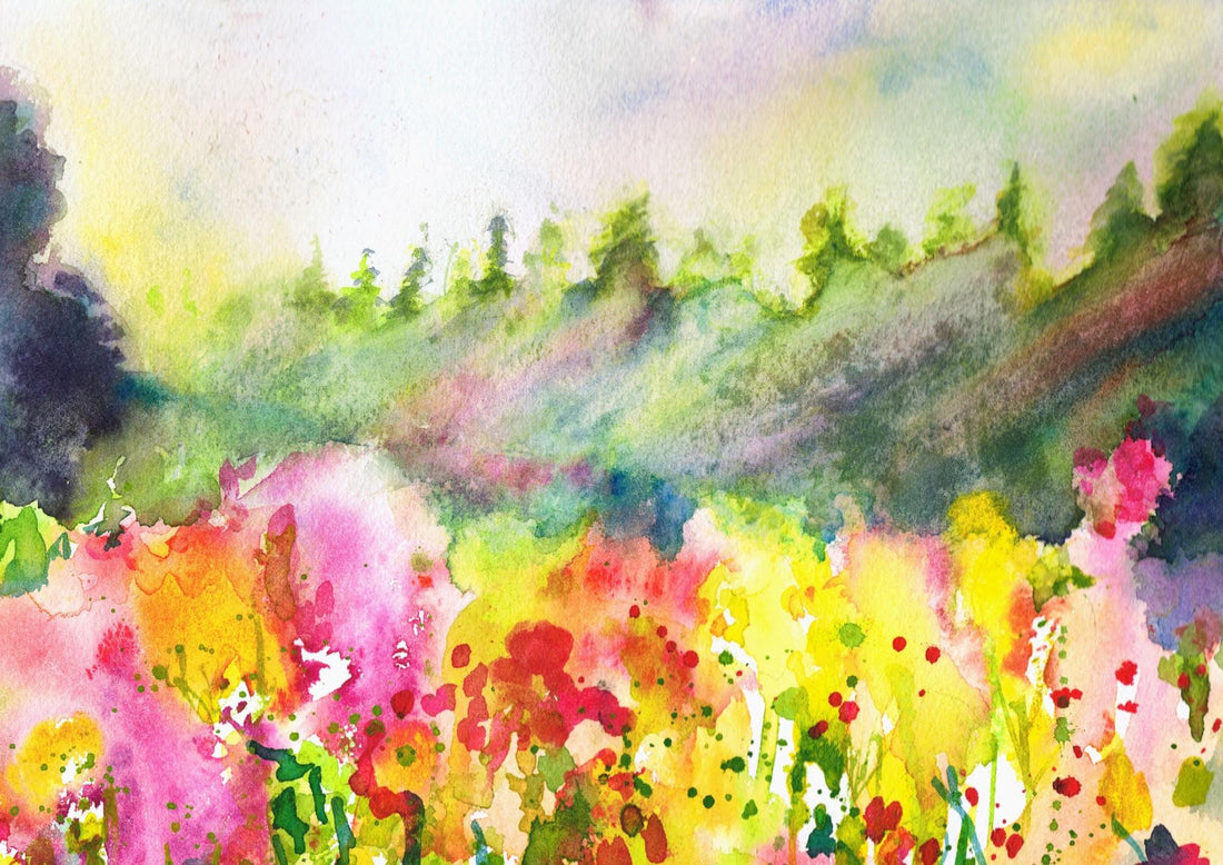Sunshade landscape watercolour art print