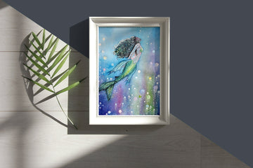 Mermaid Under The Sea Art Print