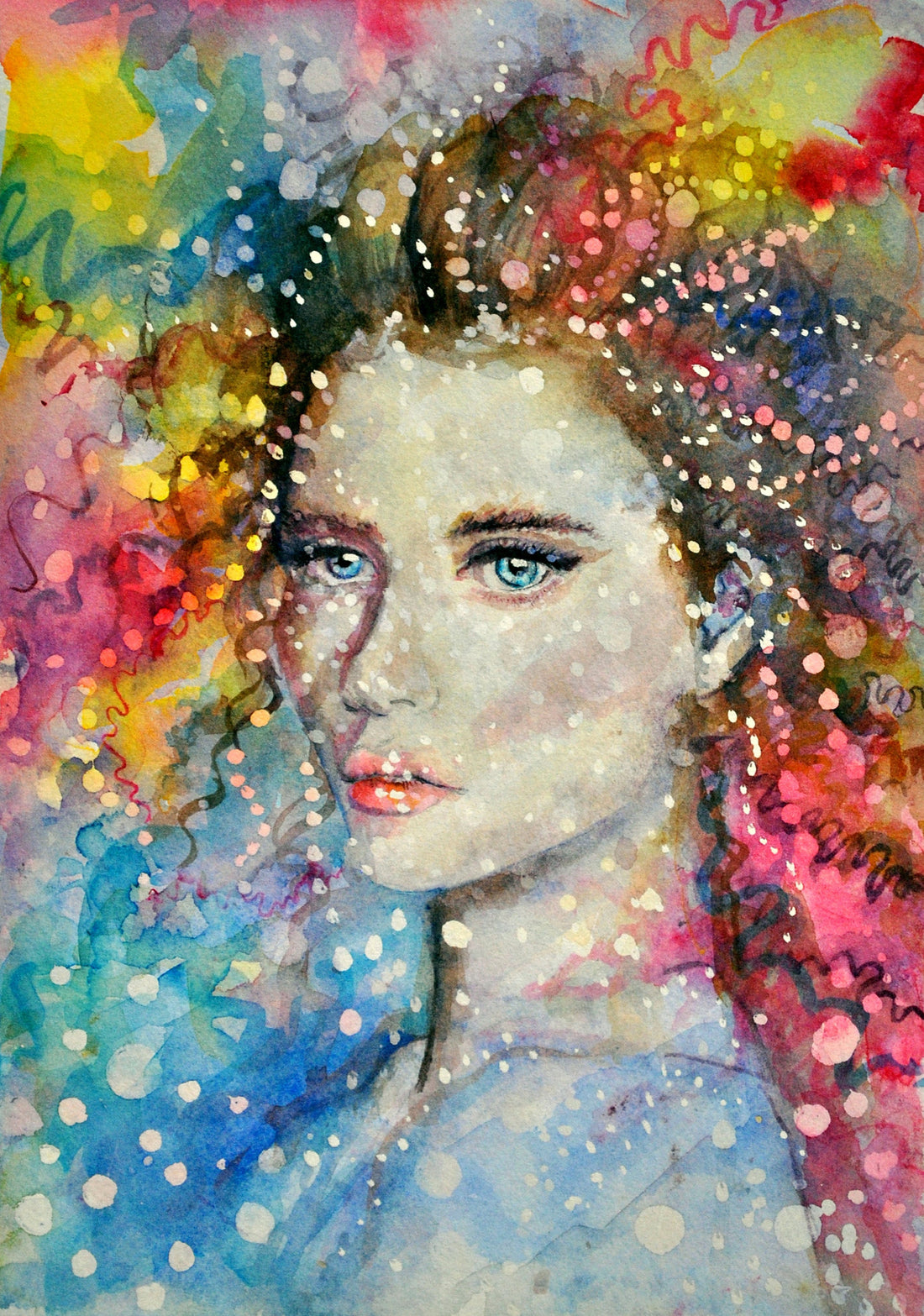Goddess Amaterasu, Goddess of Light Watercolour Art Print